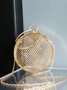 Metal Hollow Round Evening Handbag Spherical Mesh Crossbody Bag