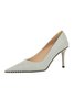 Minimalist Embossed Rivet Stiletto Heel Pumps