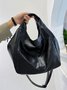 Minimalist Large Capacity Soft Tote Bag with Crossbody Strap