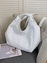 Minimalist Large Capacity Soft Tote Bag with Crossbody Strap