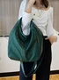 Minimalist Large Capacity Soft Tote Bag with Crossbody Strap