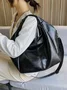 Minimalist Large Capacity Soft Tote Bag with Crossbody Strap