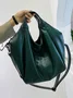 Minimalist Large Capacity Soft Tote Bag with Crossbody Strap