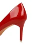 Minimalist Imitation Patent Leather Stiletto Heel Pumps