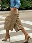 Plus Size Plain Casual Pockets Fashion Cargo Pants