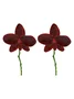 1pair Exaggerated Metal Flower Earrings