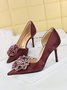 Elegant Applique Stiletto Heel D'Orsay Pumps