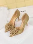 Elegant Applique Stiletto Heel D'Orsay Pumps