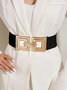 Geometric Hollow Out Metal Buckle Stretch Girdle