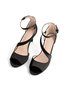 Glamorous Cut Out Satin Stiletto Heel Peep-Toe Sandals