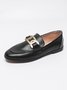 Vintage Metal Decor Loafers Elegant Work Shoes