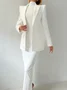 Elegant Lapel Collar Long Sleeve Blazer