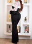 Plain Elegant Tight Fashion Wide leg Pants