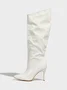 Irregular Patent PU Leather Stiletto Heel Fashion Boots