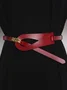 Irregular Hollow Out Split Leather Belt