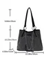 Glamorous Large Capacity Rhinestone Decor Shoulder Tote Bag