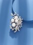 1pc Exquisite Faux Pearl Rhinestone Brooch