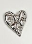 Irregular Pleated Metal Heart Brooch