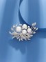 1pc Exquisite Faux Pearl Rhinestone Brooch