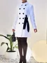 Elegant  Color Block Shirt Collar Mini Dress