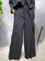 Loose Pocket Urban Wide Leg Pants