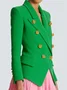 Lapel Collar Regular Fit Elegant Plain Blazer