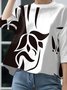 Crew Neck Casual Printing Loose Regular Sleeve T-Shirt