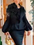 Plain Elegant Split Joint Regular Fit Long Sleeve Regular Fit Jacket