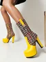 Autumn Geometric Elegant Fabric Fashion Boots