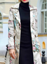 Shawl Collar Regular Sleeve Regular Fit Printing Urban Coat