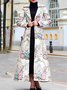 Shawl Collar Regular Sleeve Regular Fit Printing Urban Coat