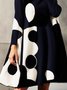 Daily Polka Dots Long Sleeve Dress