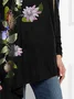 Printing Turtleneck Floral Urban Blouse