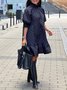 Regular Size Raglan Sleeve Loose Urban Dress