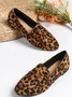 Pu All Season Leopard Casual Loafers