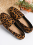 Pu All Season Leopard Casual Loafers