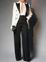 Plus size Plain Regular Fit Urban Lapel Collar Regular Sleeve Blazer