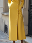 Regular Fit Regular Sleeve Stand Collar Long Sleeve Elegant Maxi Dress