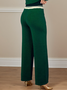 High Elasticity Elegant Color Block Knit Pants