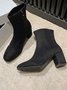 Chunky Heel Autumn Faux Suede Casual Boots