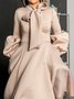 Elegant Balloon Sleeve Plain Regular Fit Dress