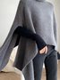 Urban Turtleneck Asymmetric Raglan Sleeves Sweater