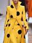 Polka Dots Urban Long Sleeve Regular Fit Coat