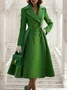 Long Sleeve Regular Fit Plain Elegant Coat