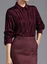 Micro-Elasticity Regular Sleeve Urban Shirt Collar Long Sleeve Loose Shirt