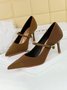 Plain Urban Stiletto Heel Flat