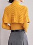 Mock Neck Plain Elegant Sweater Two-Piece Set