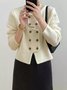 Elegant Plain Regular Sleeve Sweater Cardigan