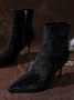 Glitter Plain Urban Velvet Fashion Boots