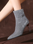 Glitter Plain Urban Velvet Fashion Boots